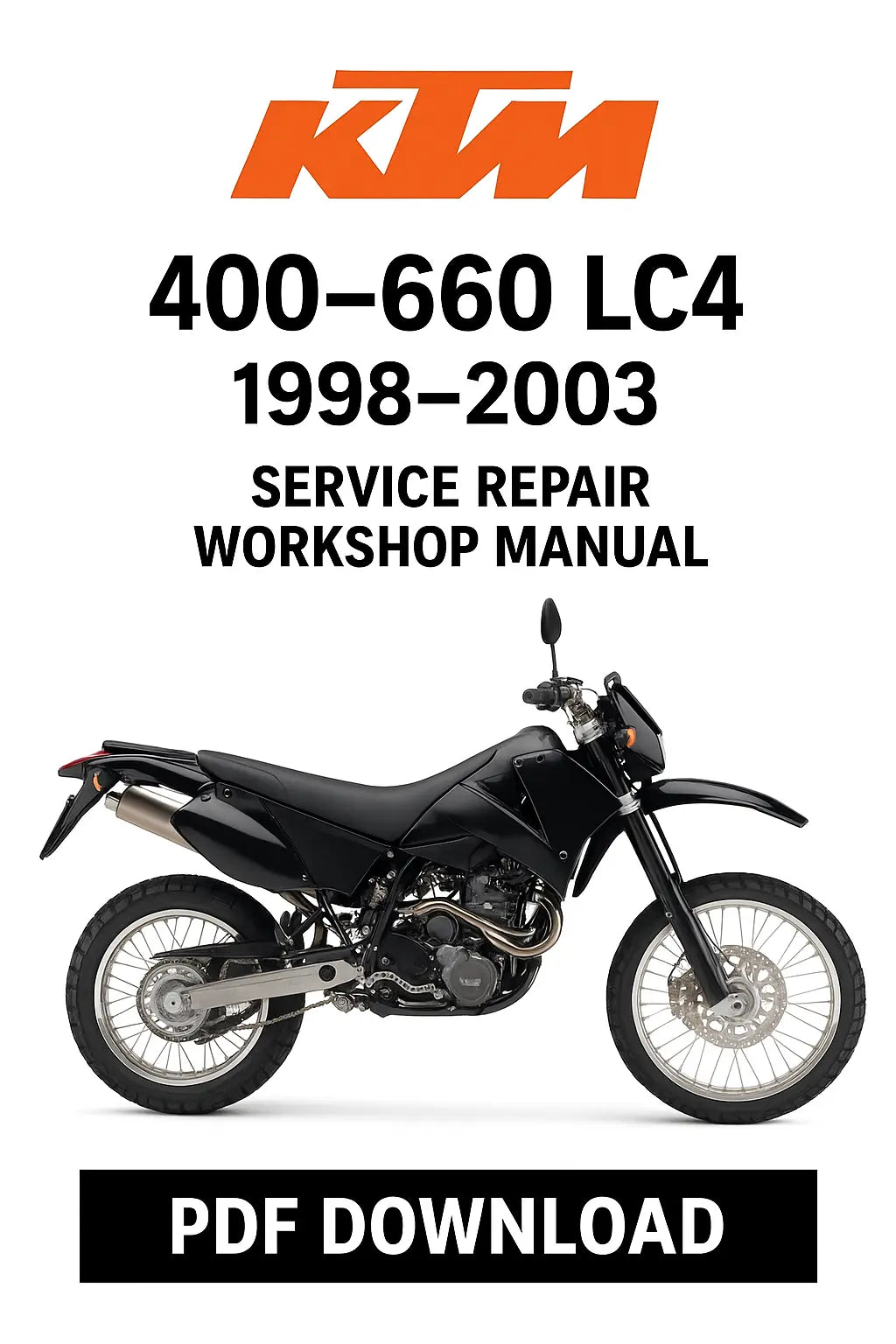 KTM LC4 400 620 640 660 1998–2003 Factory Service Repair Manual PDF Download