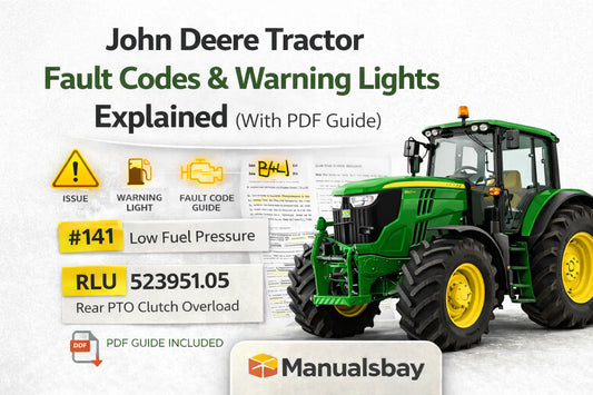 John Deere tractor fault codes and warning lights explained with diagrams and PDF guide manualsbay.com