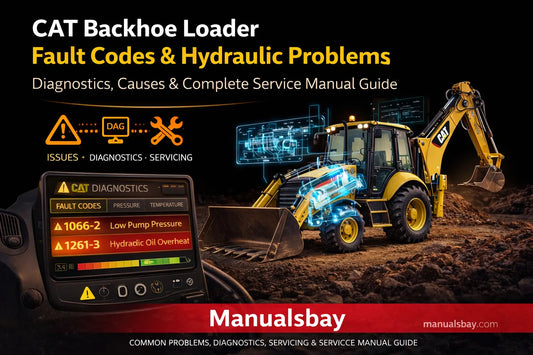 CAT backhoe loader fault codes and hydraulic system diagnostics explained with diagrams