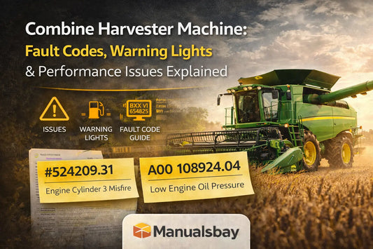 Combine harvester fault codes and warning lights explained with diagnostic diagrams and service manual support from ManualsBay