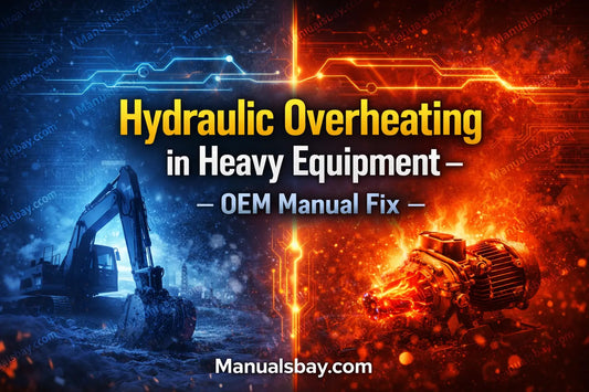 Hydraulic overheating in heavy equipment showing hydraulic pump heat, cooling system, and OEM manual based diagnostics