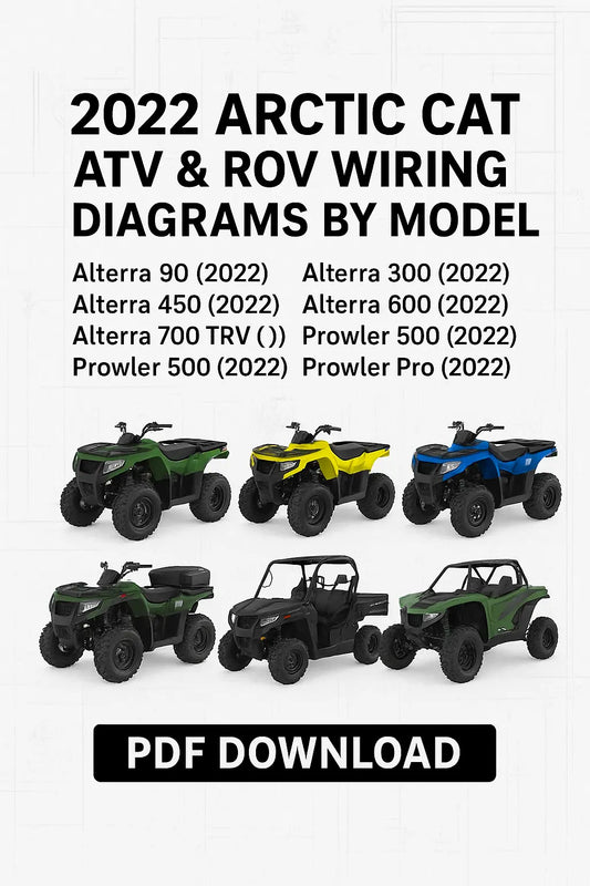 2022 Arctic Cat Alterra, Prowler, Wildcat ATV & ROV Wiring Diagrams PDF Download