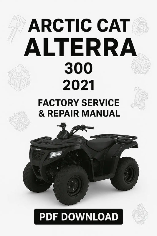 2021 Arctic Cat Alterra 300 Factory Service & Repair Manual PDF – Black Cover