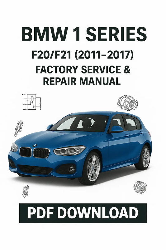 BMW 1 Series F20 F21 factory workshop service and repair manual cover image