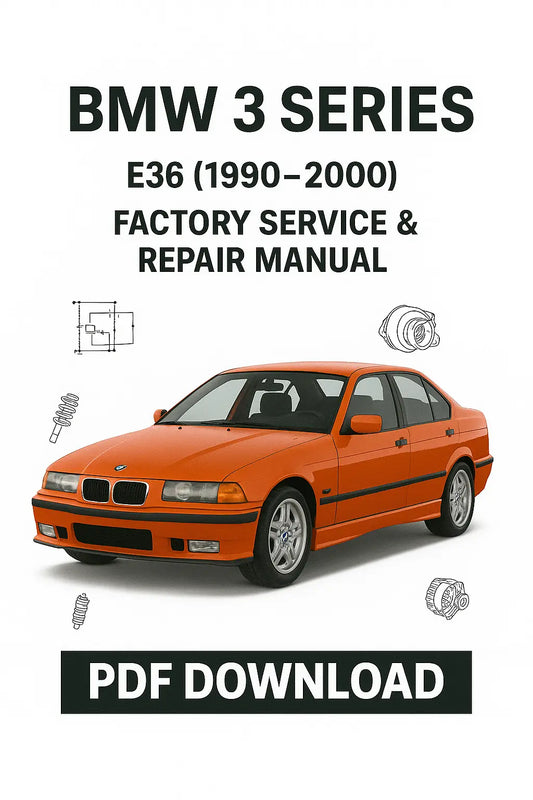 BMW 3 Series E36 service and repair manual PDF download cover image