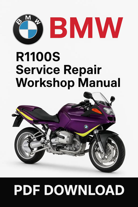 BMW R1100S Service Repair Workshop Manual PDF Download with BMW logo
