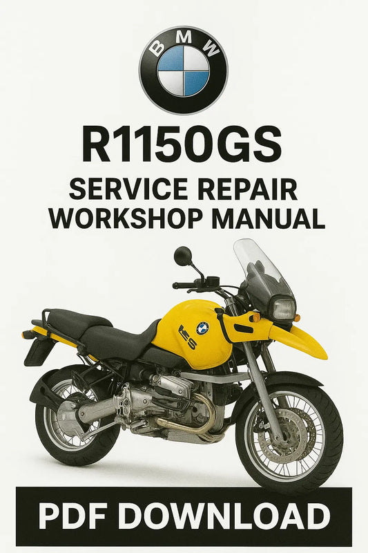 BMW R1150GS service repair workshop manual PDF download on a white background
