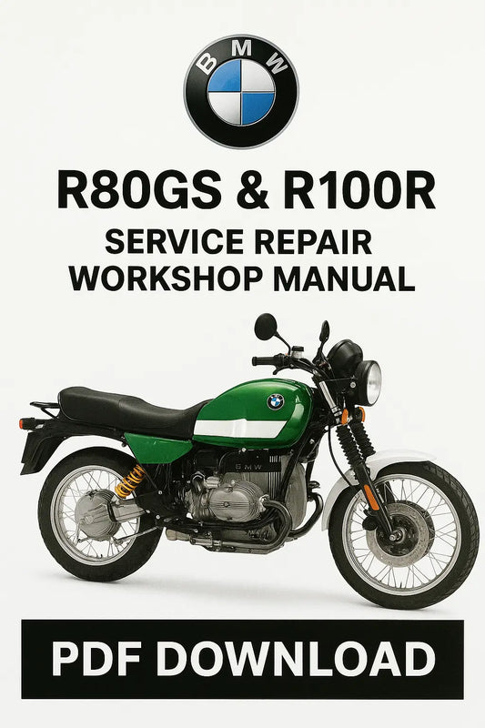 BMW R80GS and R100R Boxer Twin Service Repair Workshop Manual PDF Download