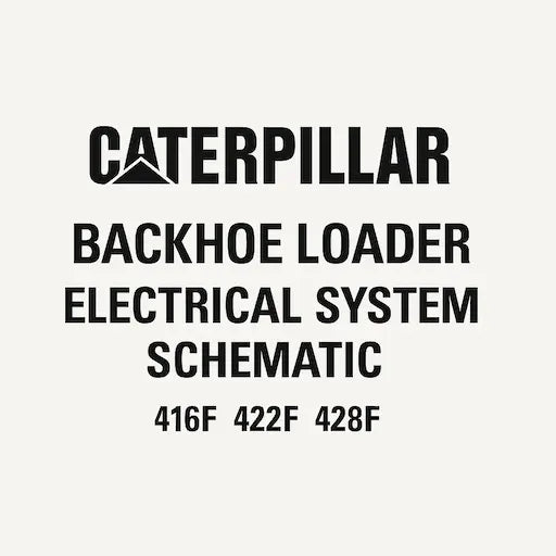 Caterpillar Backhoe Loader Electrical System Schematic – 416F, 422F, 428F