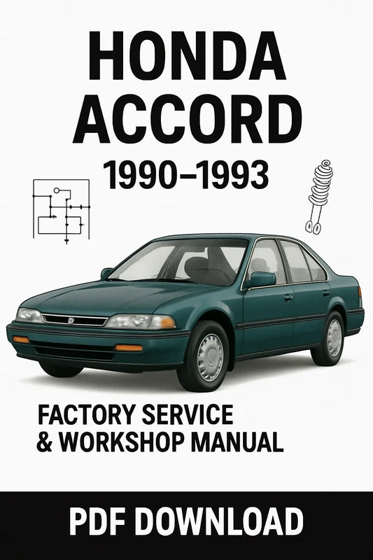 Download Honda Accord 1990, 1991, 1992, 1993 Service Manual PDF – OEM Factory Repair Guide for F22A Engines