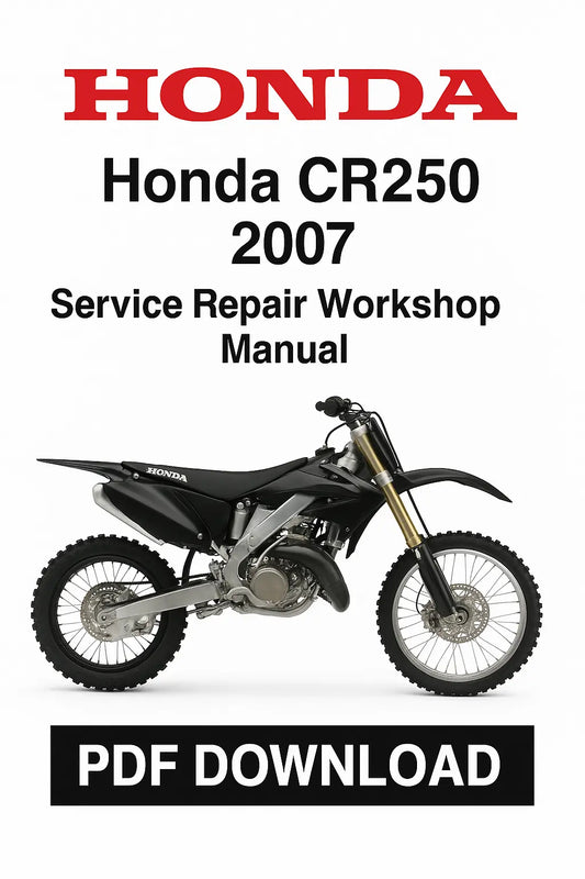 Honda CR250 2007 Service Repair Workshop Manual | ManualsBay
