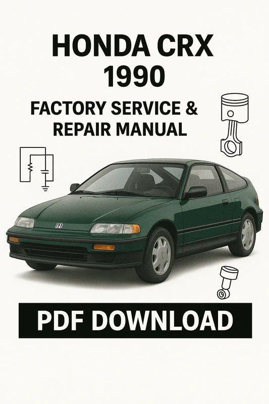 Download Honda CRX 1990 Workshop Manual PDF – Complete Service & Repair Guide