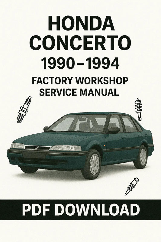 Download Honda Concerto 1990–1994 Factory Workshop Service Manual PDF