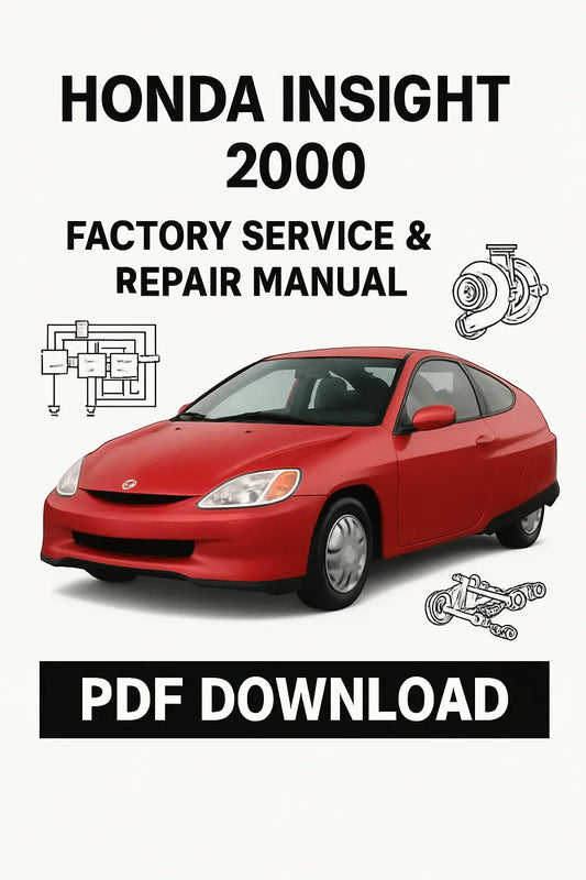 Honda Insight 2000 service and repair manual PDF download on a white background