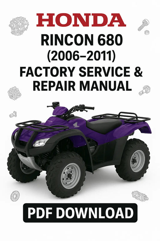 Download Honda Rincon 680 2006–2011 ATV Factory Service Repair Manual PDF