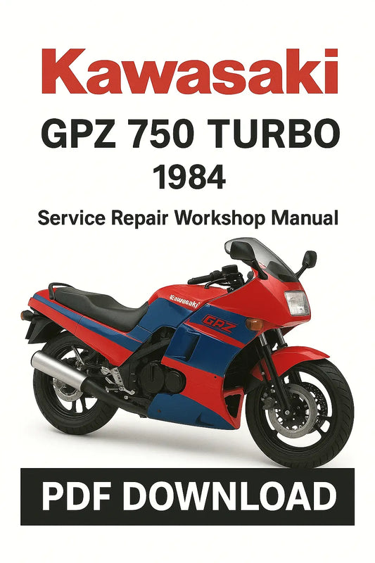 Kawasaki GPZ 750 Turbo 1984 Factory Service Repair Workshop Manual PDF Download