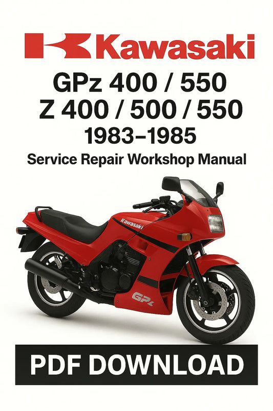 Kawasaki GPz 400 550 Z 400 500 550 1983–1985 Factory Service Repair Workshop Manual PDF Download