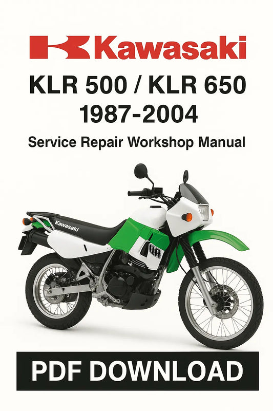 Kawasaki KLR 500 KLR 650 1987–2004 Factory Service Repair Workshop Manual PDF Download