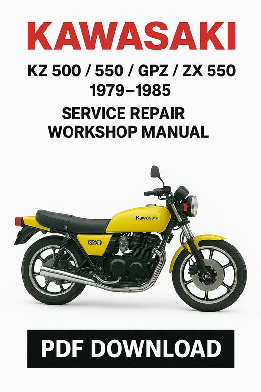 Kawasaki KZ 500 550 GPZ ZX 550 1979–1985 Factory Service Repair Workshop Manual PDF Download