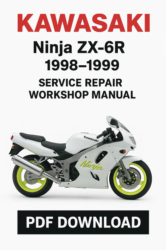Kawasaki Ninja ZX-6R 1998–1999 Factory Service Repair Workshop Manual PDF Download