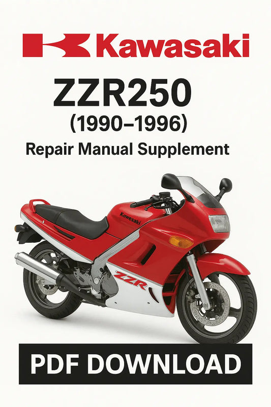 Kawasaki ZZR250 1990–1996 Factory Repair Manual Supplement PDF Download