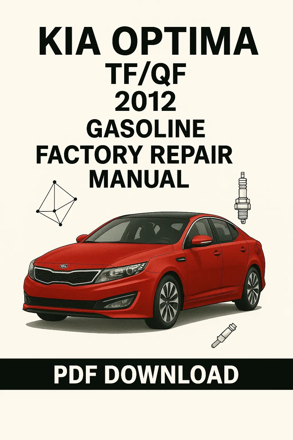  Download Kia Optima TF/QF 2012 Gasoline 2.0 T-GDI Factory Repair Manual PDF with turbocharged engine diagrams, specifications, and troubleshooting