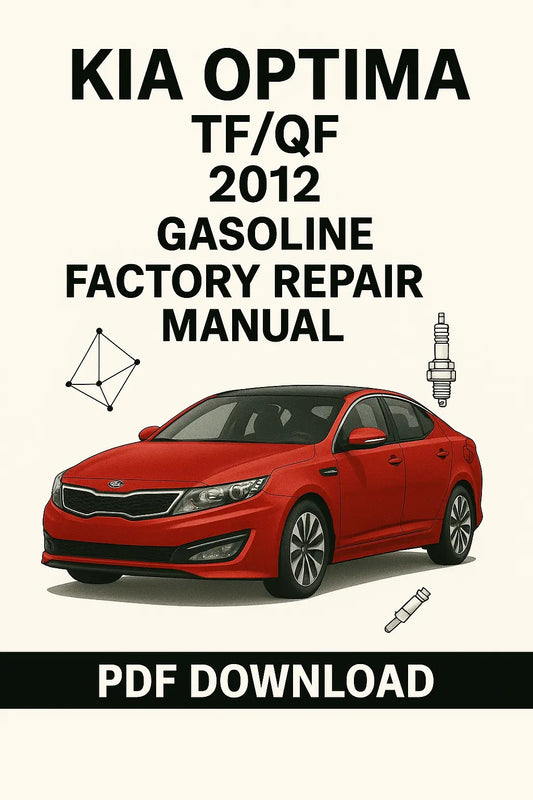  Download Kia Optima TF/QF 2012 Gasoline 2.0 T-GDI Factory Repair Manual PDF with turbocharged engine diagrams, specifications, and troubleshooting