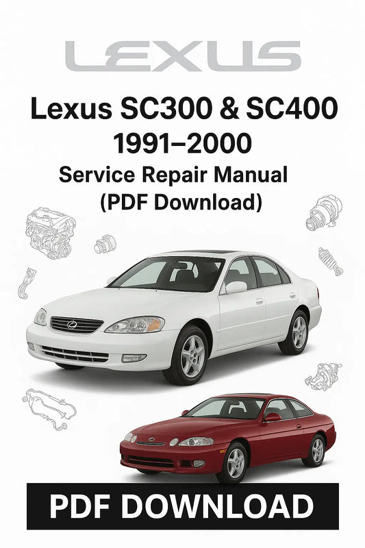 factory service and repair manual for Lexus SC300 and SC400 1991–2000 – complete PDF with engine, transmission, wiring diagrams, and maintenance instructions