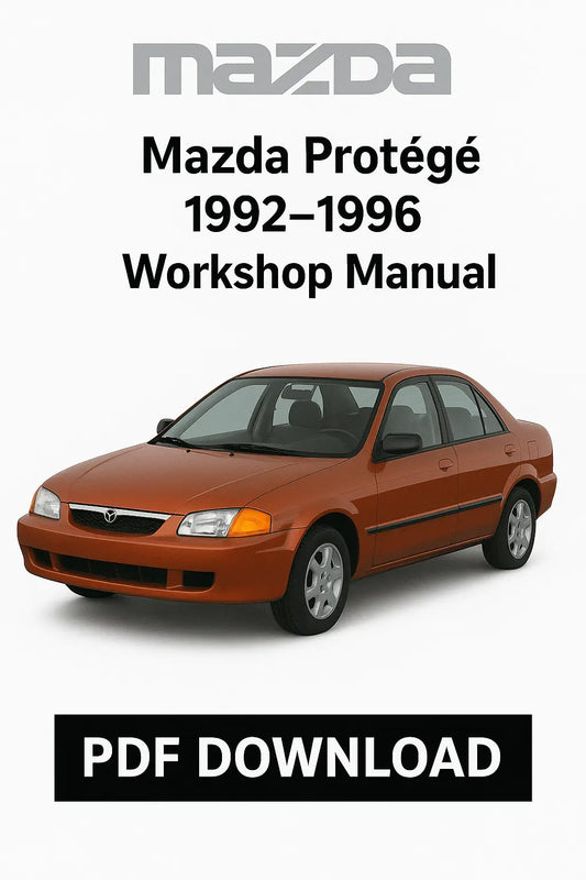 Factory workshop service manual for Mazda Protégé 1992–1996 – complete PDF with repair instructions, wiring diagrams, troubleshooting, and maintenance coverage