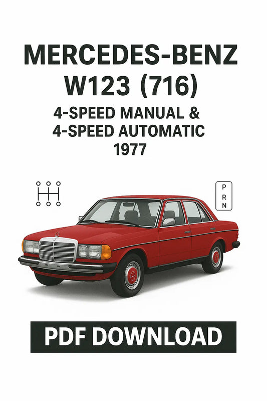 Mercedes-Benz W123 1977 Factory Workshop Service & Repair Manuals (PDF Download)