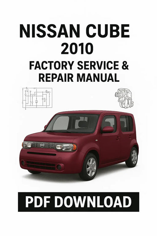 Nissan Cube 2010 workshop service and repair manual cover image