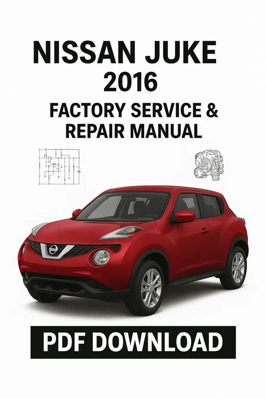 Nissan Juke 2016 workshop service and repair manual cover image