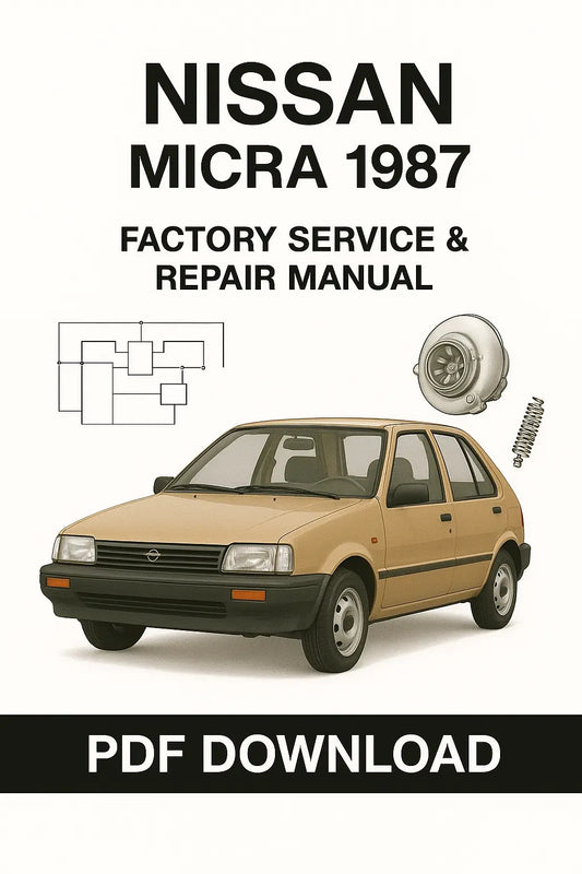 Nissan Micra 1987 workshop service and repair manual cover image