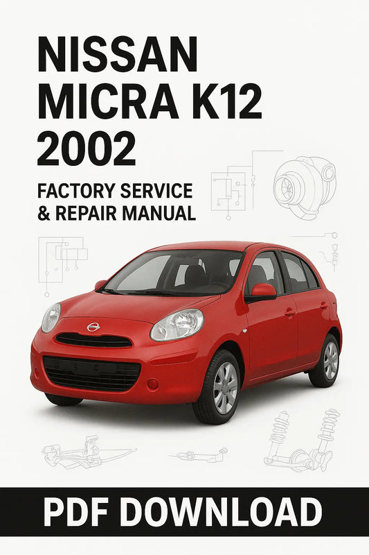 Nissan Micra K12 2002 factory workshop service and repair manual cover image