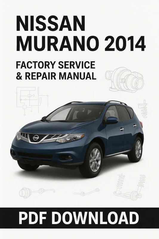 Nissan Murano 2014 workshop service and repair manual cover image