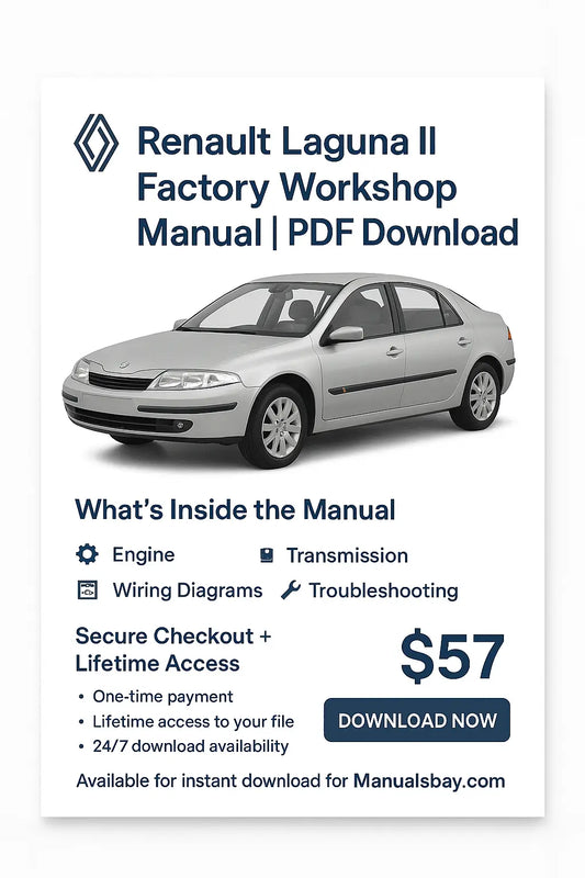 Renault Laguna II factory workshop manual PDF download