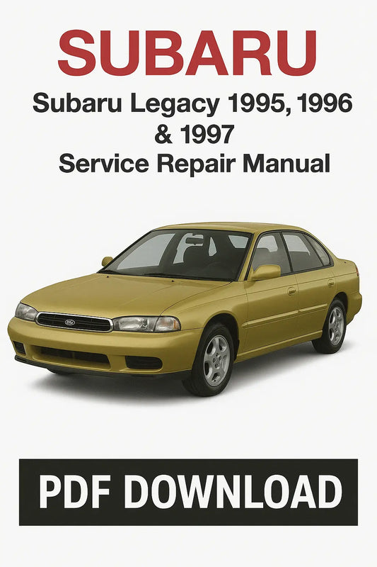 Factory Subaru Legacy 1995, 1996, 1997 service and repair manual PDF with wiring diagrams, maintenance instructions, and troubleshooting guide