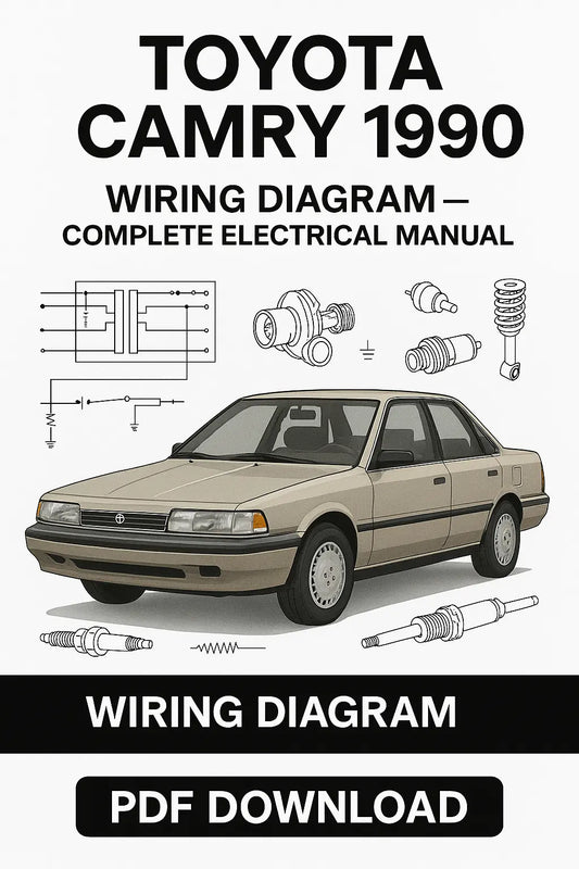 Download Toyota Camry 1990 wiring diagram with full electrical schematics and fuse box layout