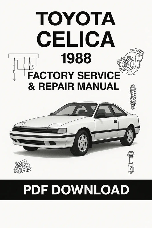 Toyota Celica 1988 Factory Repair Manual PDF – Service & Workshop Guide from ManualsBay.com