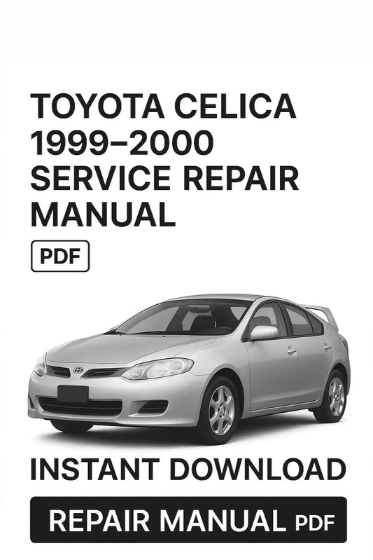 Front cover page of Toyota Celica 1999–2000 Service Manual in PDF format with white background