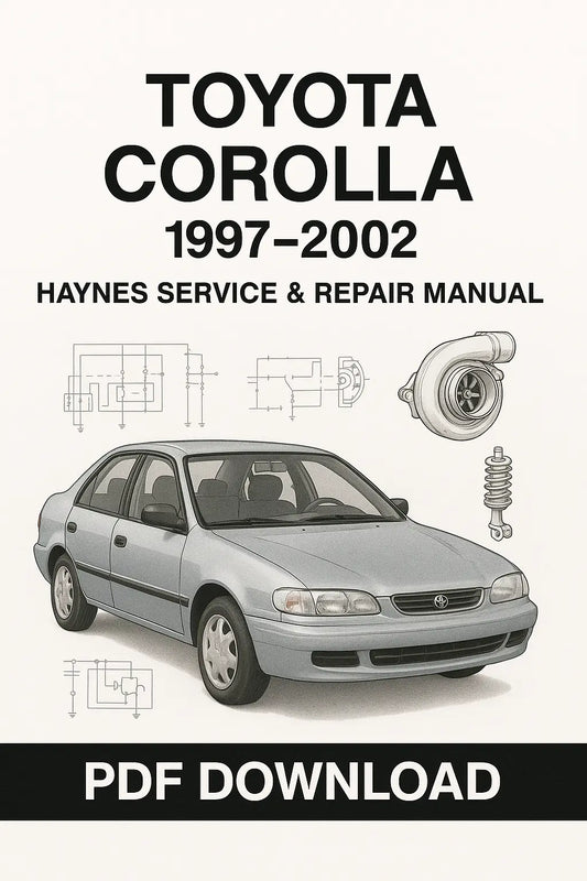Toyota Corolla 1997-2002 Haynes Service Repair Manual PDF with complete maintenance, repair, and wiring diagrams – available on ManualsBay.com