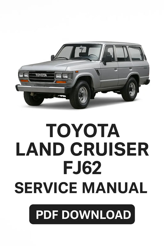 Toyota Land Cruiser FJ62 service manual PDF download on a white background