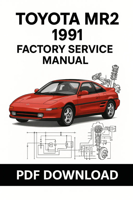 Toyota MR2 1991 Factory Repair Manual PDF – Engine, Electrical, Wiring, Turbo & Maintenance Instructions