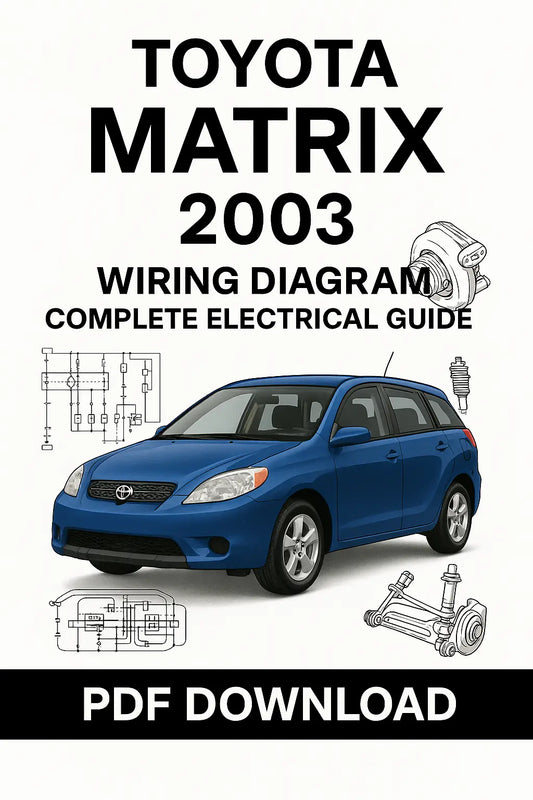 Detailed Toyota Matrix 2003 wiring diagram with circuits and connection layout