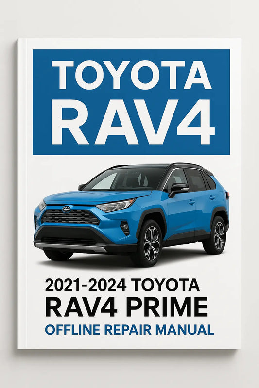 Toyota RAV4 / RAV4 Prime 2021–2024 Repair Manual PDF Cover – Offline Download