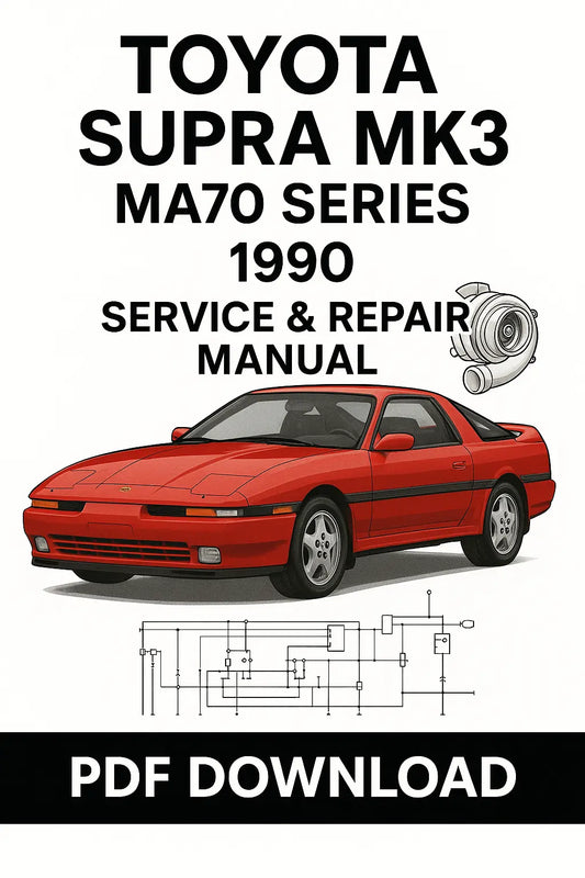 Toyota Supra MK3 1990 Factory Repair Manual PDF – Covers 7M-GTE Turbo, Wiring, Transmission, Engine & Diagnostics
