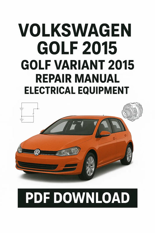 Volkswagen Golf 2015 and Golf Variant 2015 wiring diagrams and electrical repair manual cover image