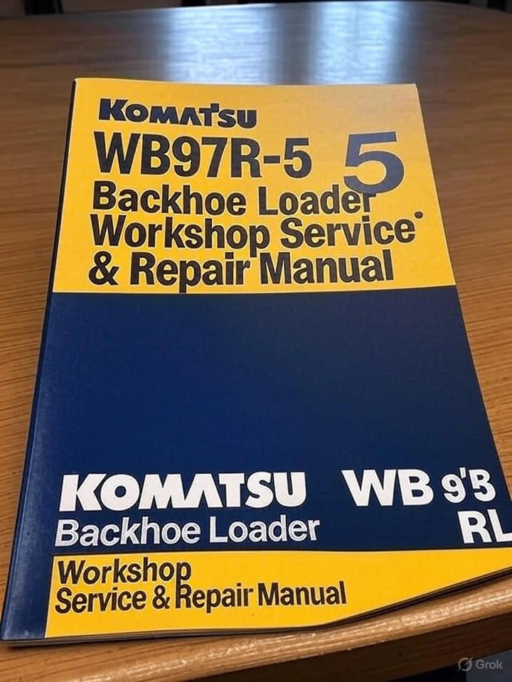 WorkShop Manual (Workshop Service & Repair Manual) for Komatsu WB97R-5 Backhoe Loader